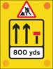 Lane Closed In 800 Yards Clip Art